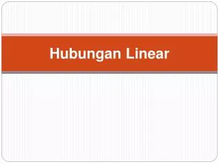 hubungan linear