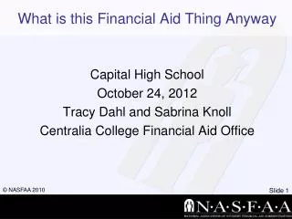 what is this financial aid thing anyway