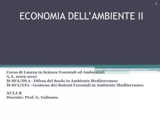 economia dell ambiente ii