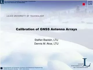 Calibration of GNSS Antenna Arrays