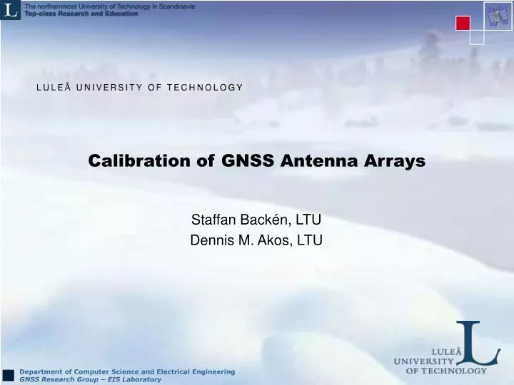 calibration of gnss antenna arrays