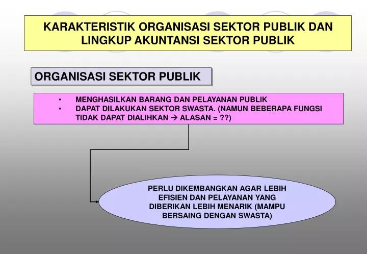 karakteristik organisasi sektor publik dan lingkup akuntansi sektor publik