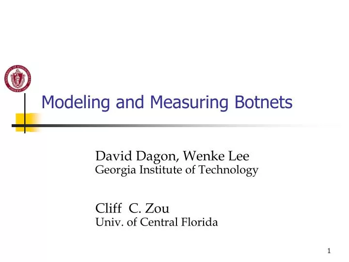modeling and measuring botnets