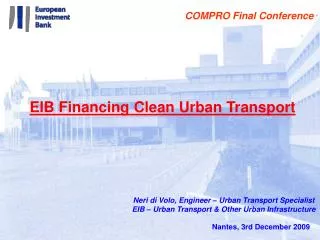 EIB Financing Clean Urban Transport