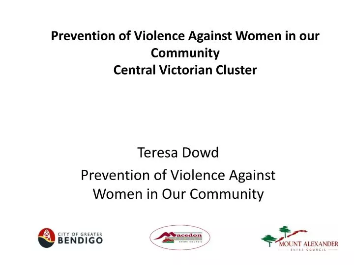 prevention of violence against women in our community central v ictorian cluster