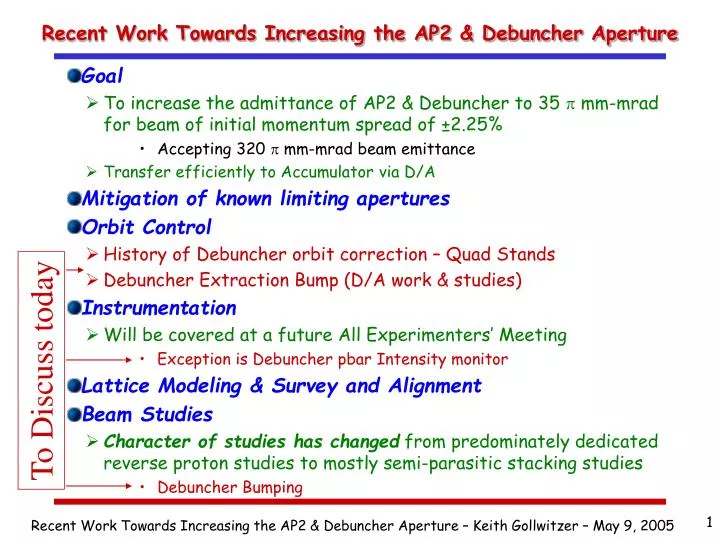 recent work towards increasing the ap2 debuncher aperture