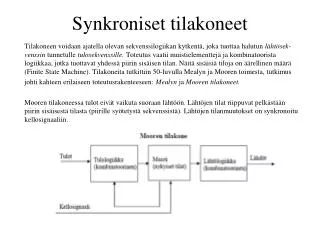 synkroniset tilakoneet