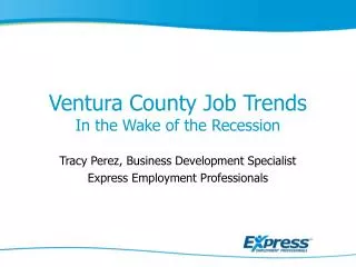Ventura County Job Trends In the Wake of the Recession