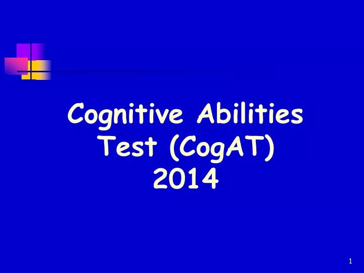 cognitive abilities test cogat 2014