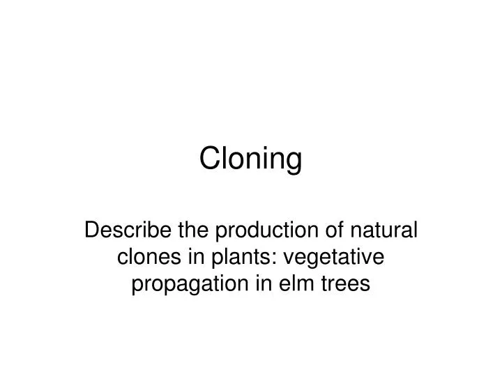 cloning