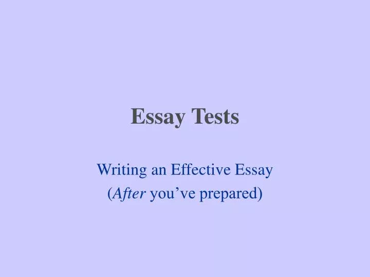 essay tests