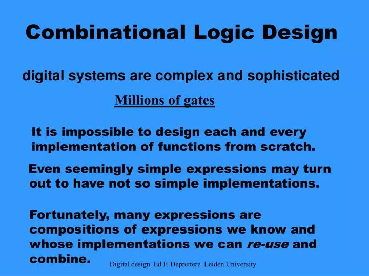 combinational logic design