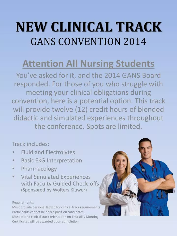 new clinical track gans convention 2014