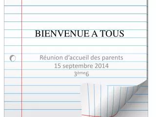 bienvenue a tous