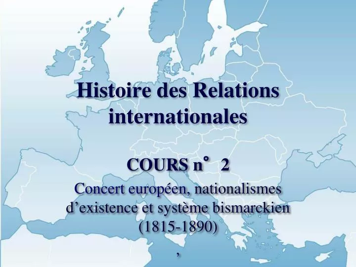 histoire des relations internationales