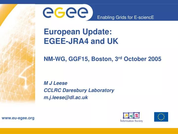 european update egee jra4 and uk