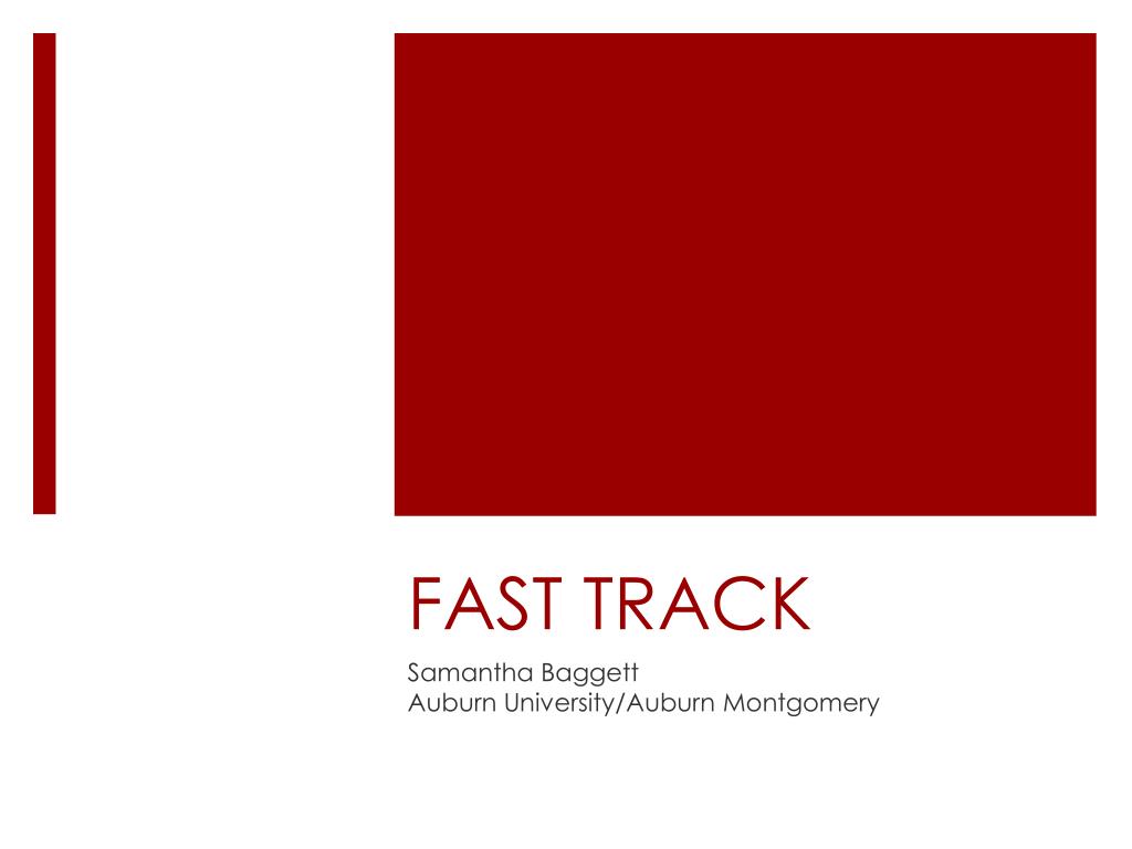 FAST TRACK - slide 1