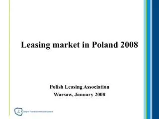 Leasing market in Poland 2008