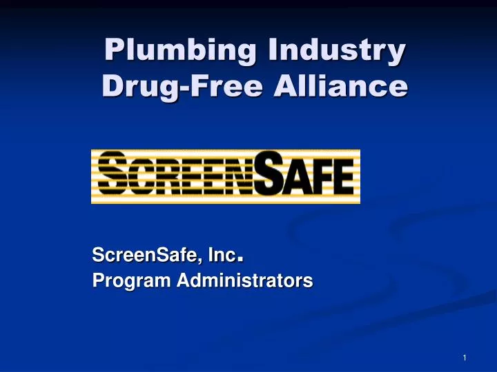 plumbing industry drug free alliance