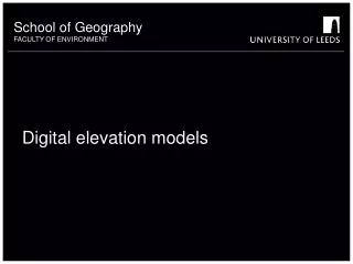 Digital elevation models