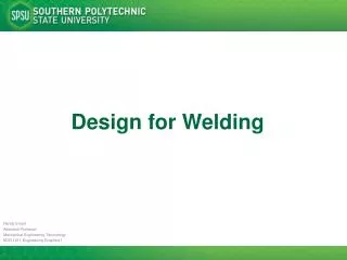 Design for Welding