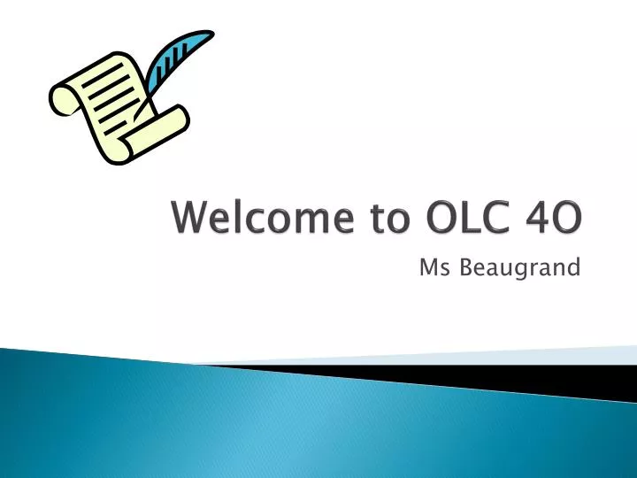 welcome to olc 4o