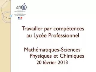 travailler par comp tences au lyc e professionnel