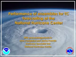 Performance of ensembles for TC forecasting at the National Hurricane Center