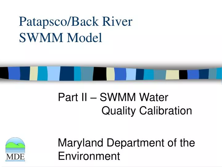 patapsco back river swmm model