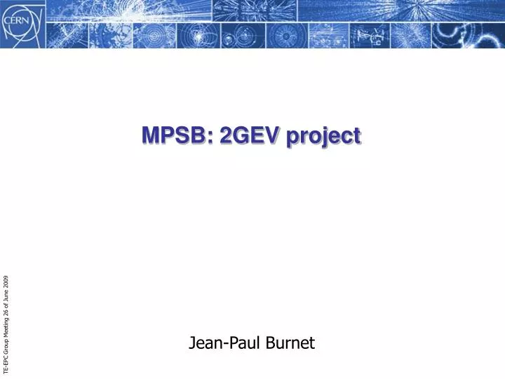 mpsb 2gev project