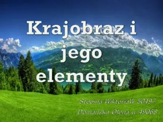 krajobraz i jego elementy
