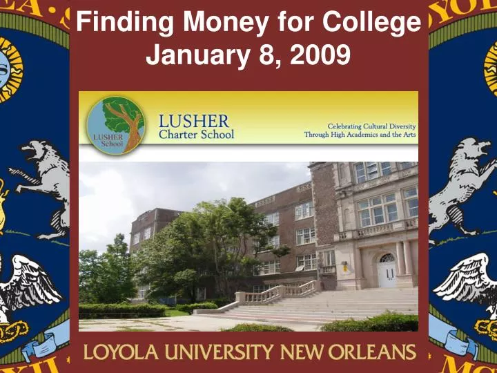 finding money for college january 8 2009