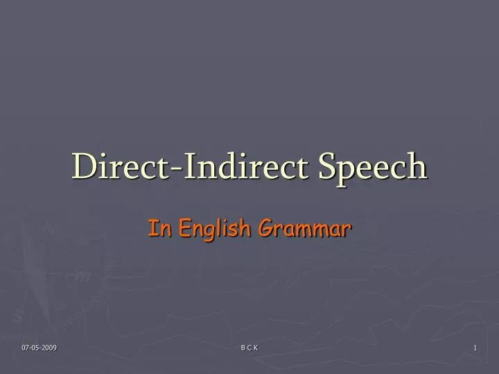 direct indirect speech