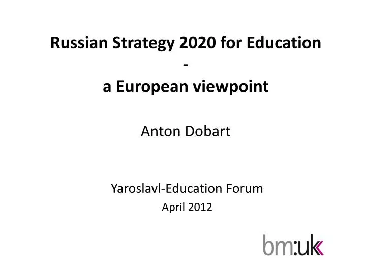 russian strategy 2020 for education a european viewpoint anton dobart