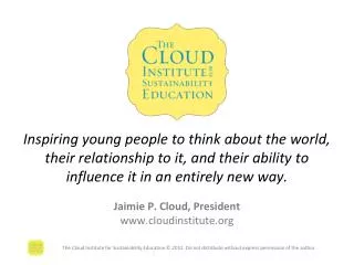 Jaimie P. Cloud, President cloudinstitute