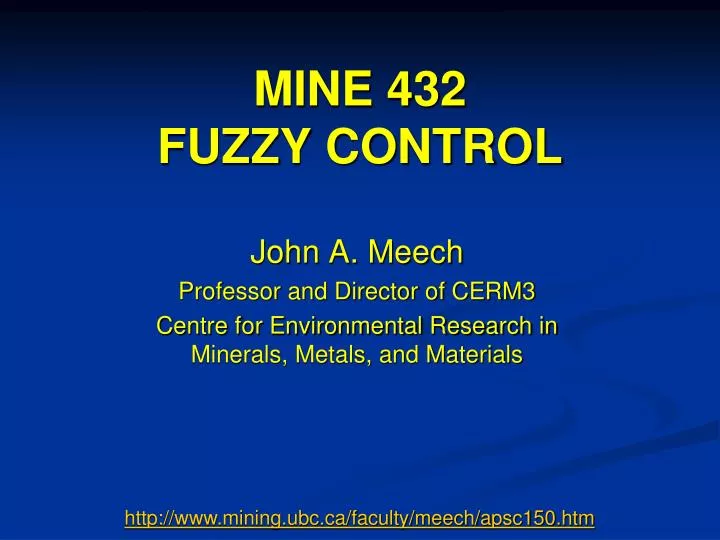 mine 432 fuzzy control