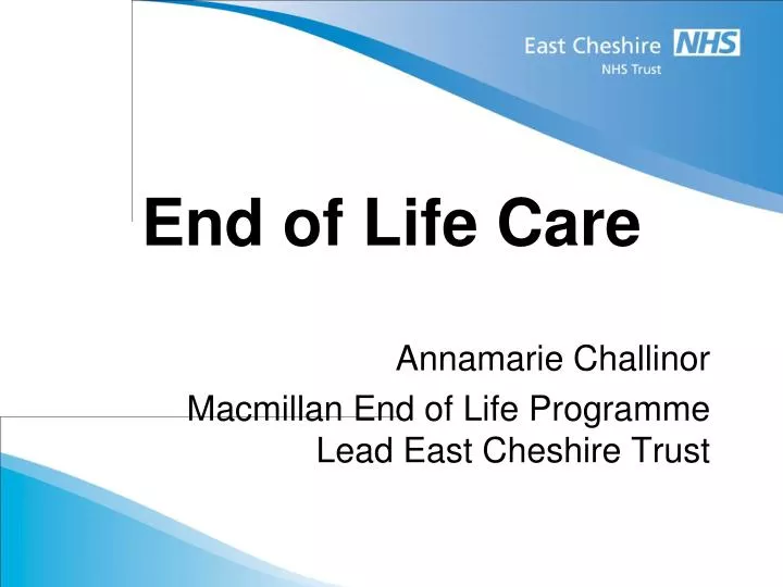 presentation on end of life care