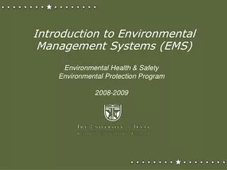 Introduction to Environmental Management Systems (EMS)