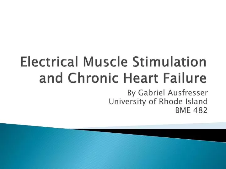 electrical muscle stimulation and chronic heart failure