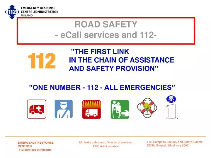 road safety ecall services and 112