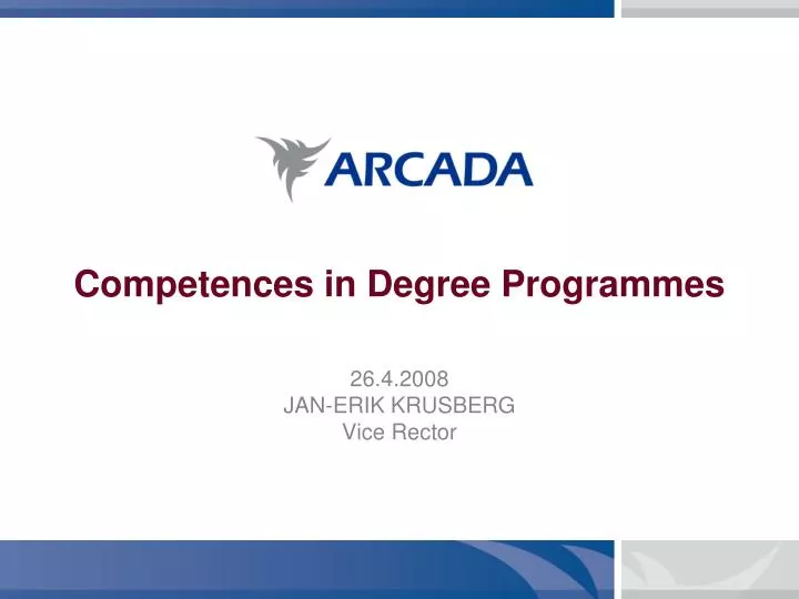 competences in degree programmes