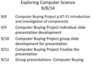 Exploring Computer Science 9/8/14