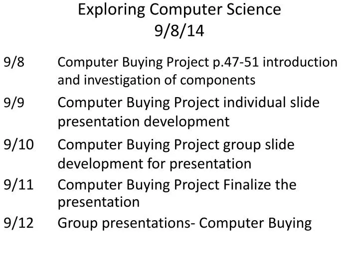 exploring computer science 9 8 14