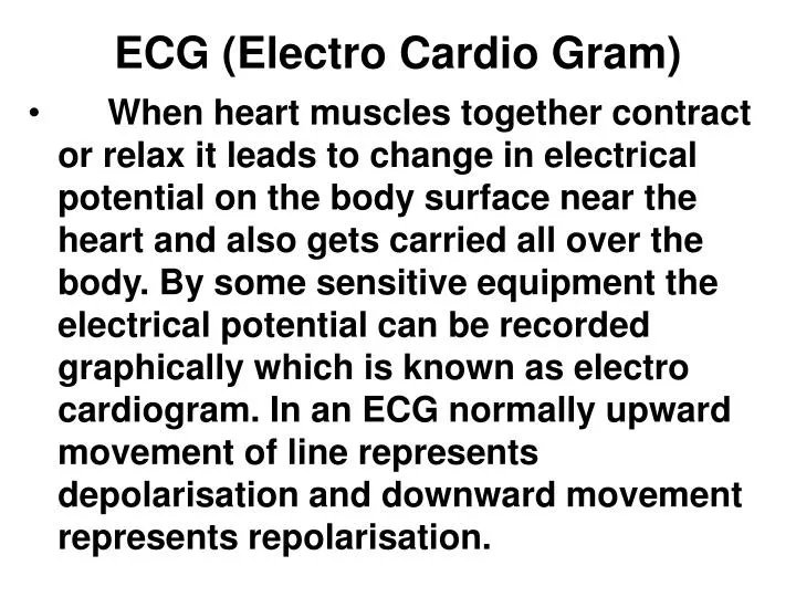 ecg electro cardio gram
