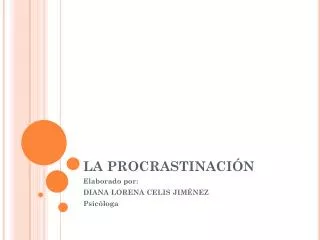 la procrastinaci n