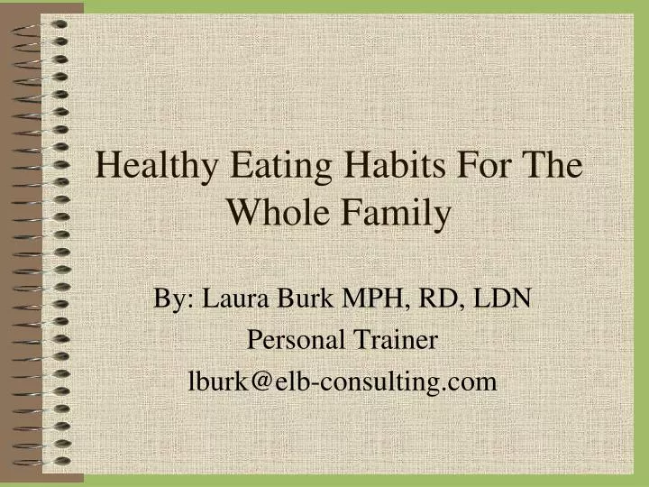 healthy eating habits for the whole family