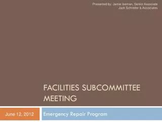 Facilities Subcommittee Meeting