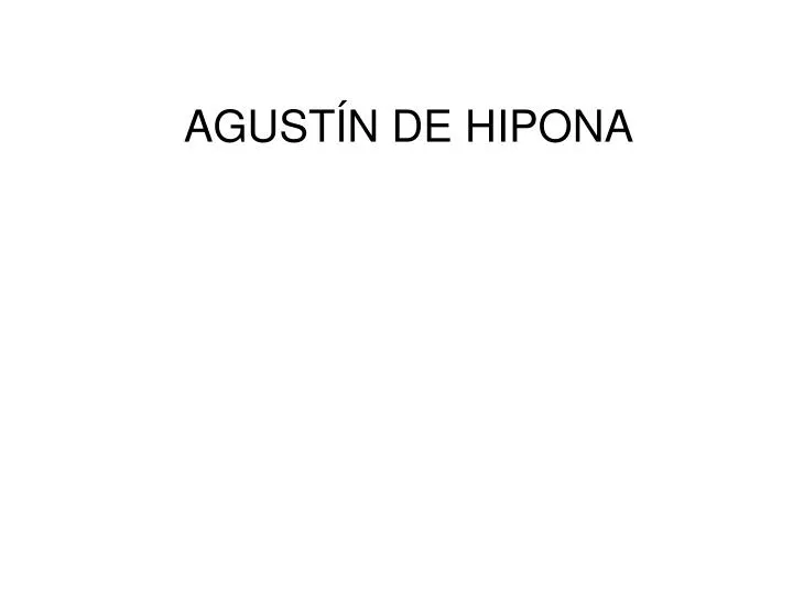 agust n de hipona