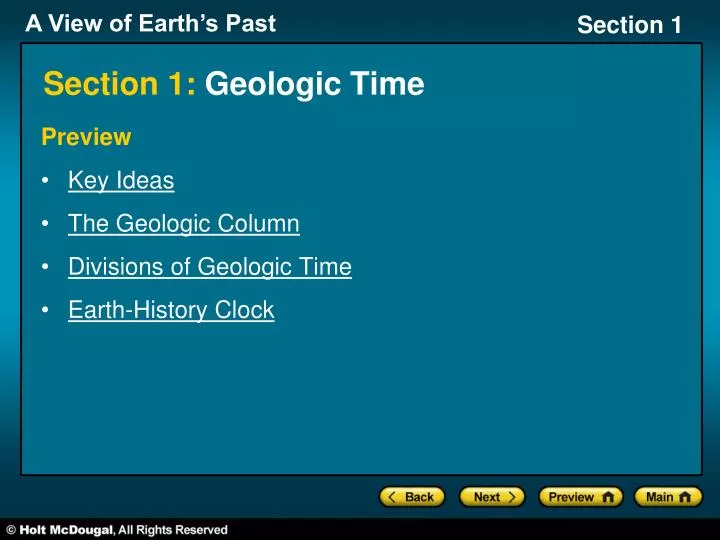 section 1 geologic time