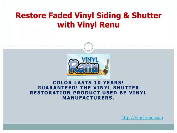 restore faded vinyl siding shutter with vinyl renu